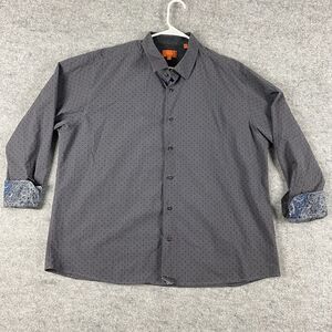 Tallia Shirt Mens 2XL Cherry Party Club Casino Dress‎ Button Up Long Flip Cuff